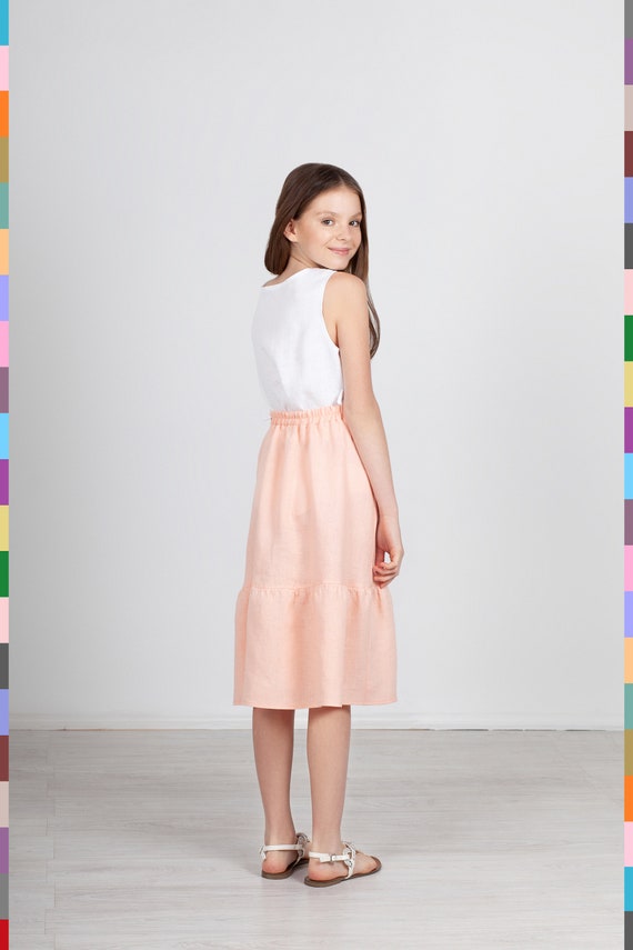 Hot pink linen clearance skirt