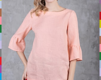 S - Salmon. Linen top. In stock - Ships today. Linocolore  A634