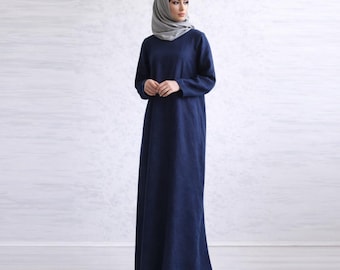 100% Italian Linen. Women's Abaya Dress. Girls' Jalabiya. Natural Fabric Kaftans. Muslim Dress.