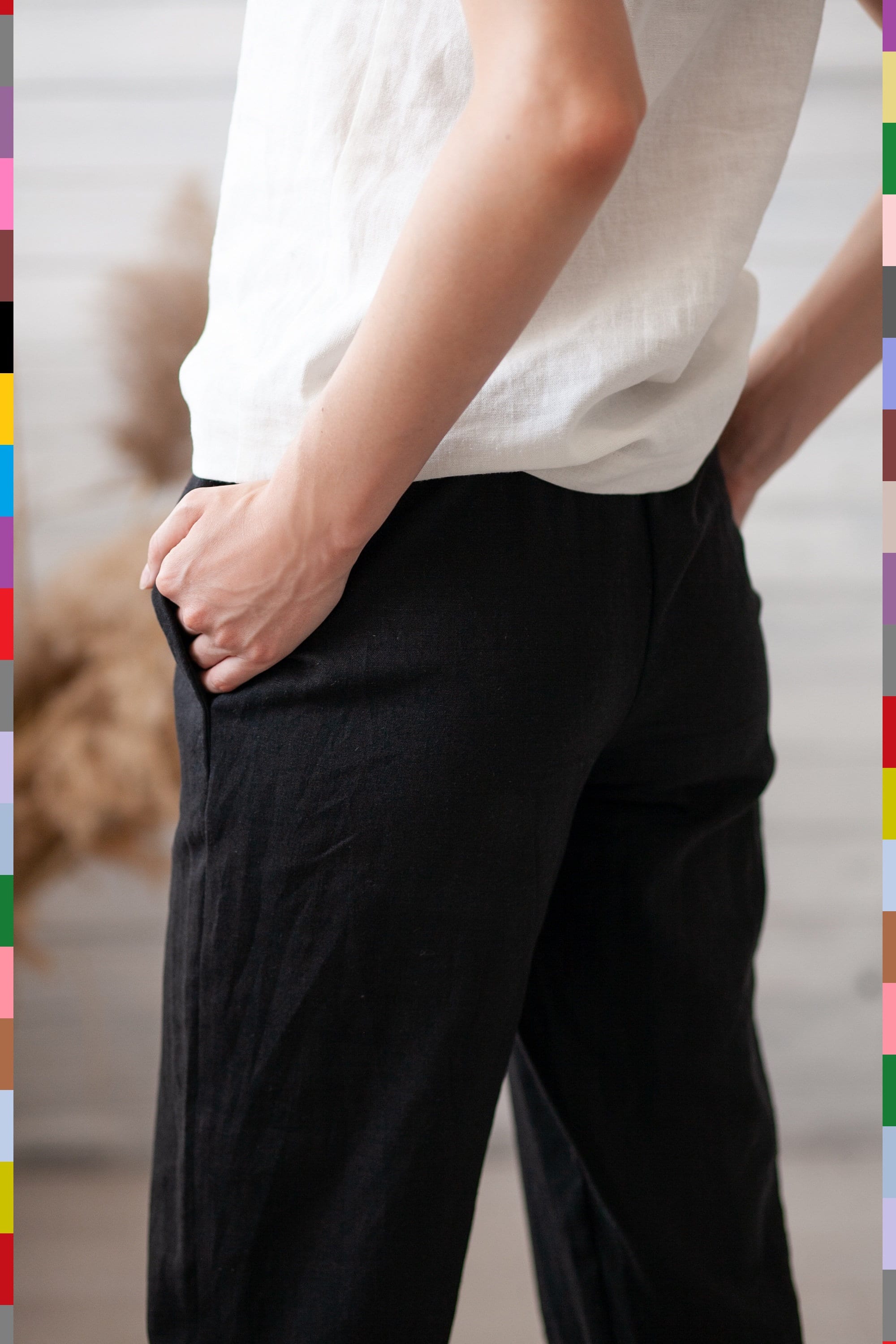 Linen Women Pants. Black Linen Pants. Flax Pants. Linen Etsy