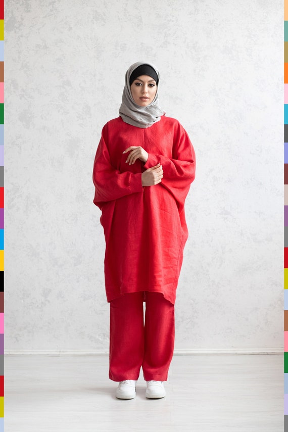 100% Pure Linen italy. Linen Women Hijab. Flax Woman Islamic Clothing. Linen  Muslim Clothes. Italian Linen. -  Canada