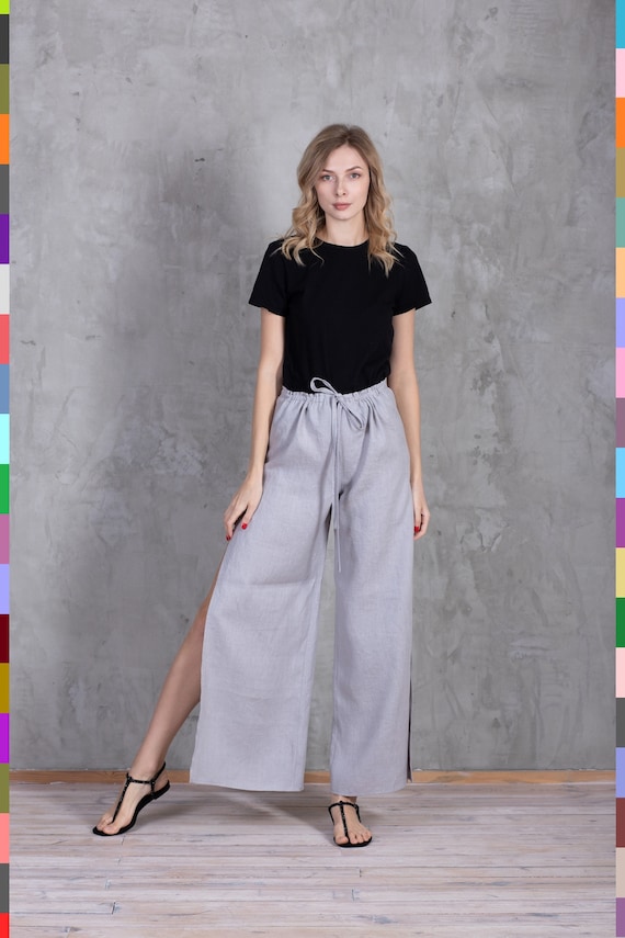 Short top with side slit pants – ECHKE