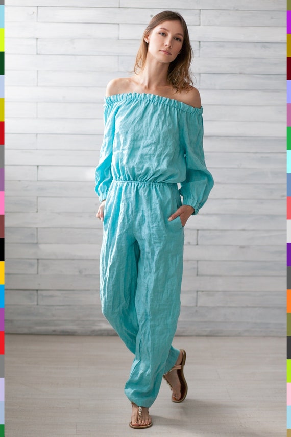 Jumper pants with off shoulder discount