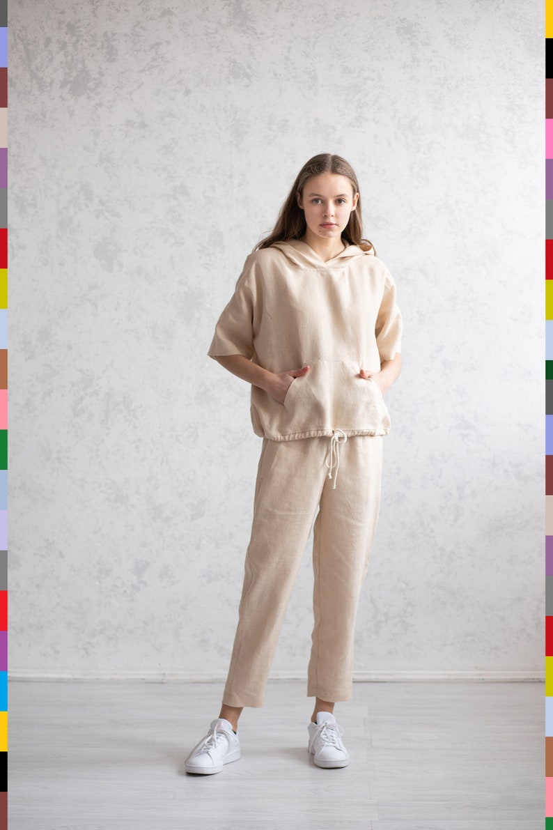 Women's Sport Suit Women. Flax Workout Clothes. Women Running Set. Everyday Active Sets. image 3