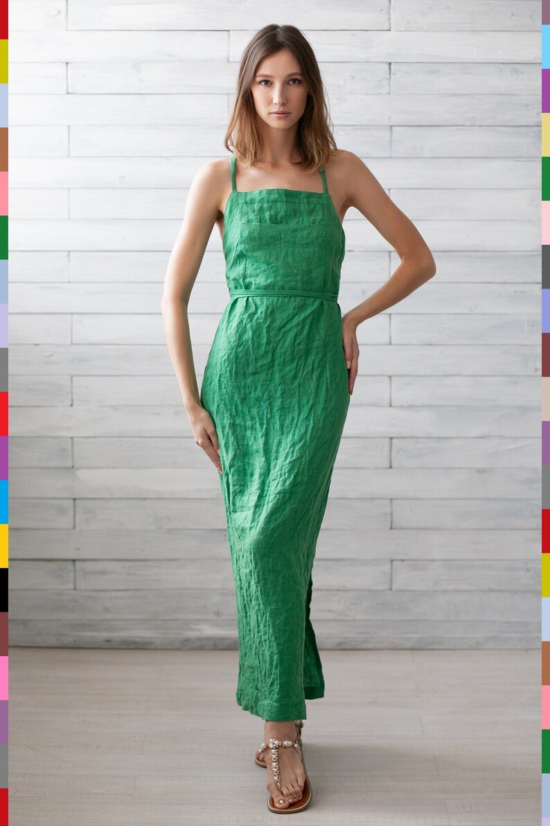 100 pure linen Italy. Linen dress. Flax dress. Linen tunic. Etsy