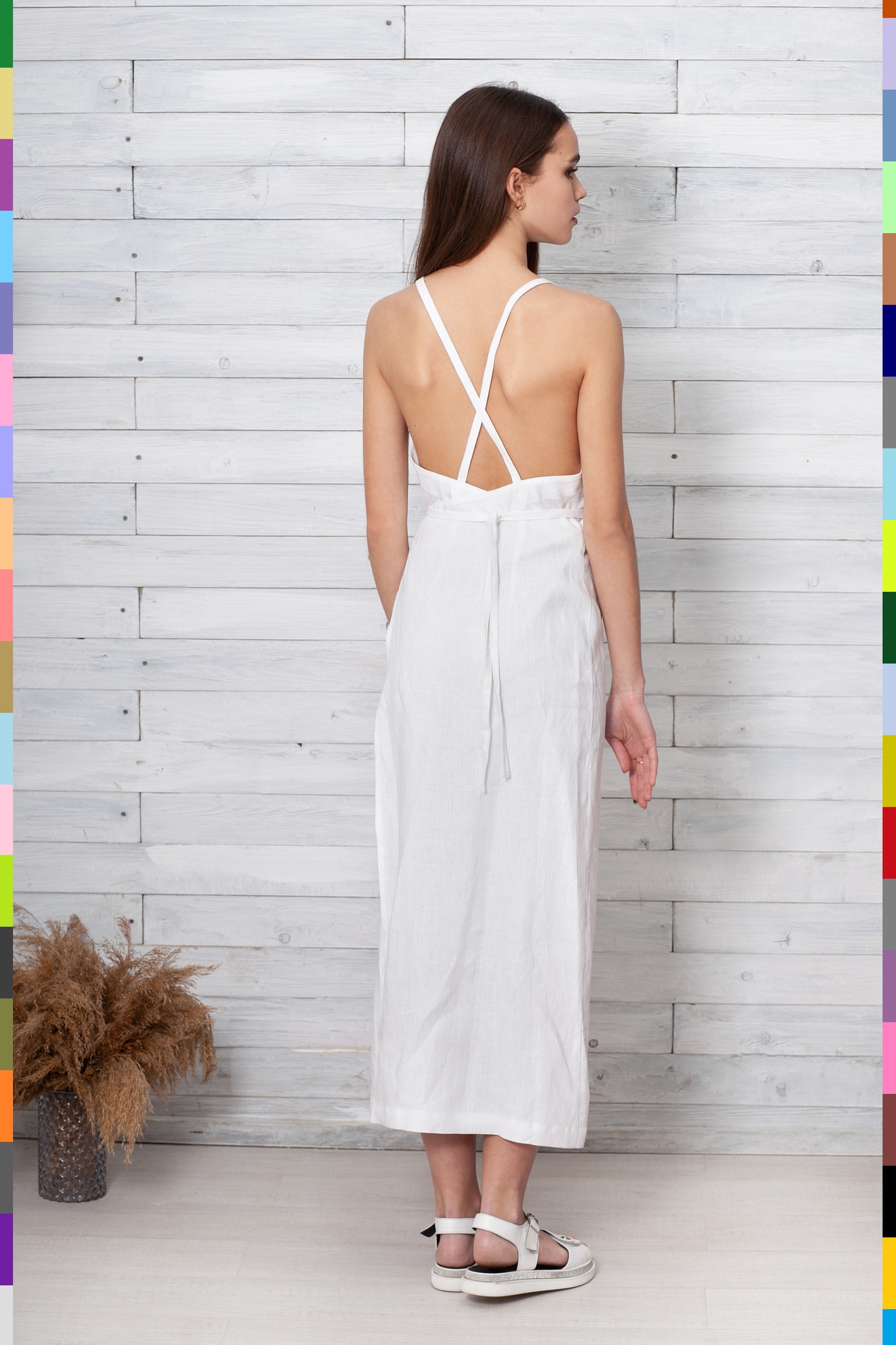 Italian linen women's dress XS