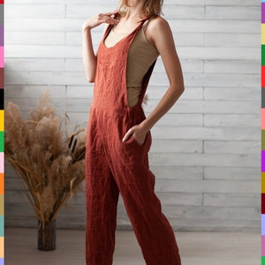 100% pure linen Italy. Linen jumpsuit. Flax jumpsuit. Linen romper. Italian linen. image 2