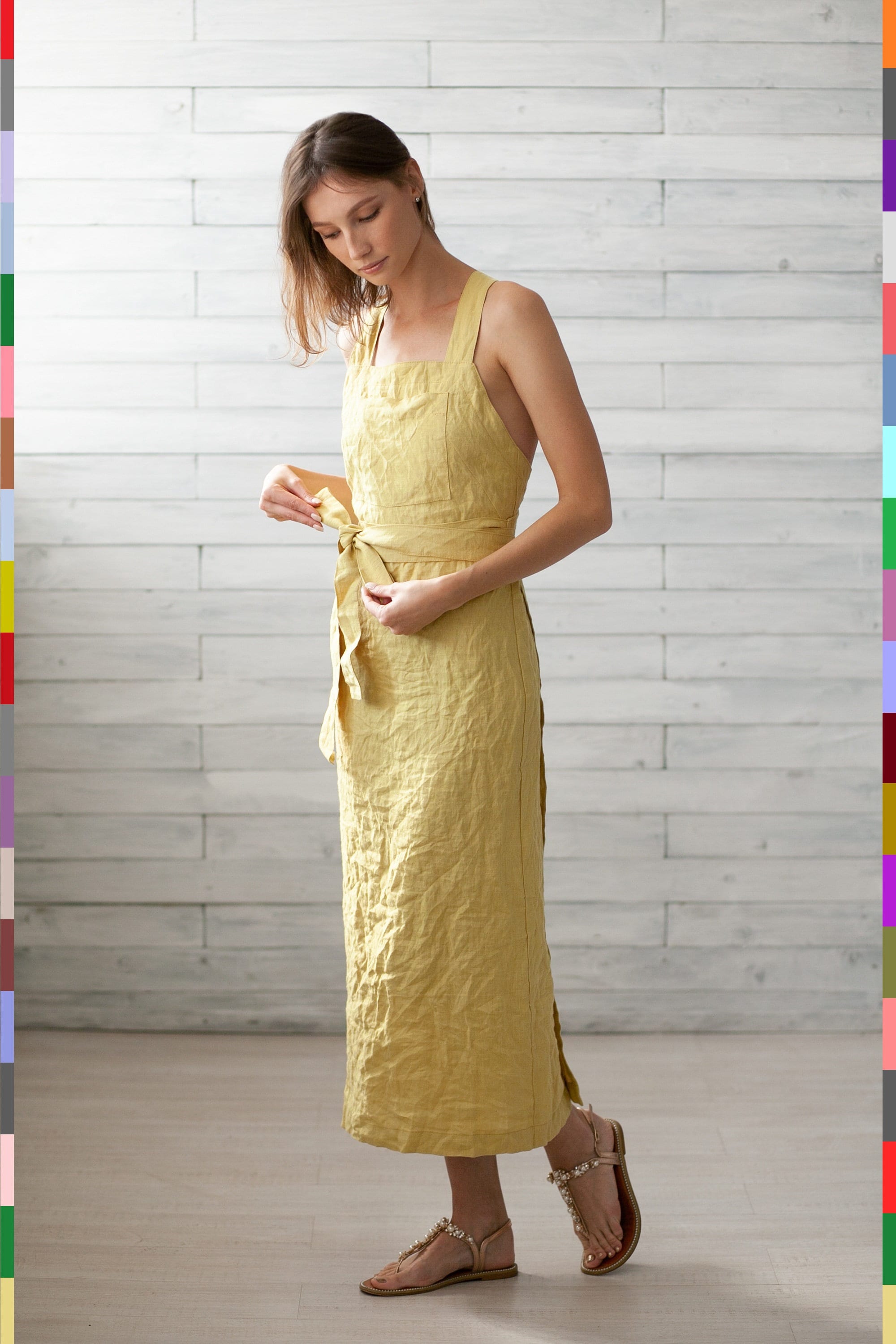 Linen summer dress. Linen dress. Flax dress. Linen tunic. Etsy