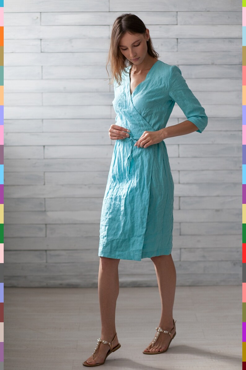 100 pure linen Italy. Linen dress. Flax dress. Linen tunic. Etsy