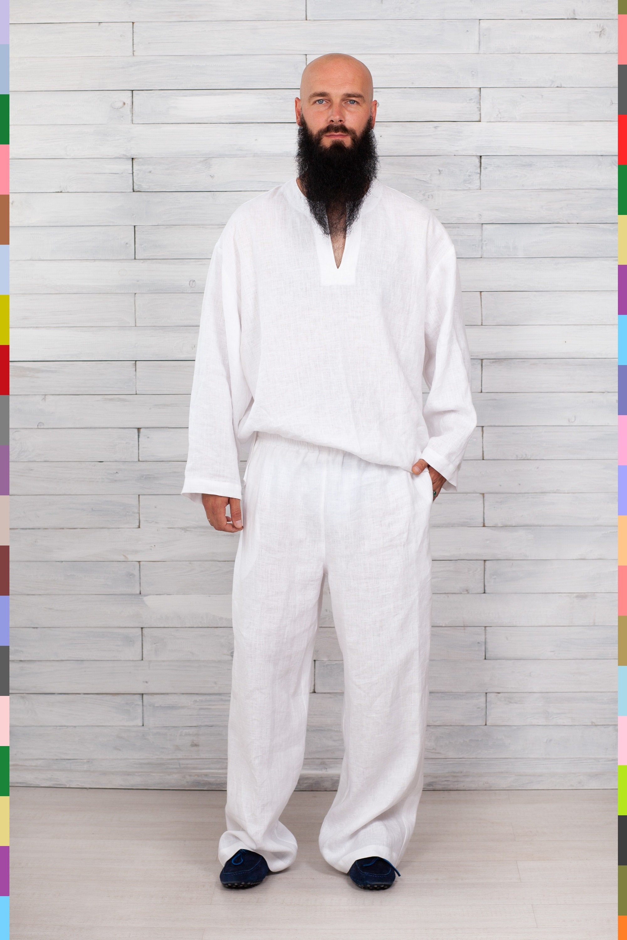 Tシャツ・カットソー Linen-like one-tuck pants 4 COLOR UnirzKyT.
