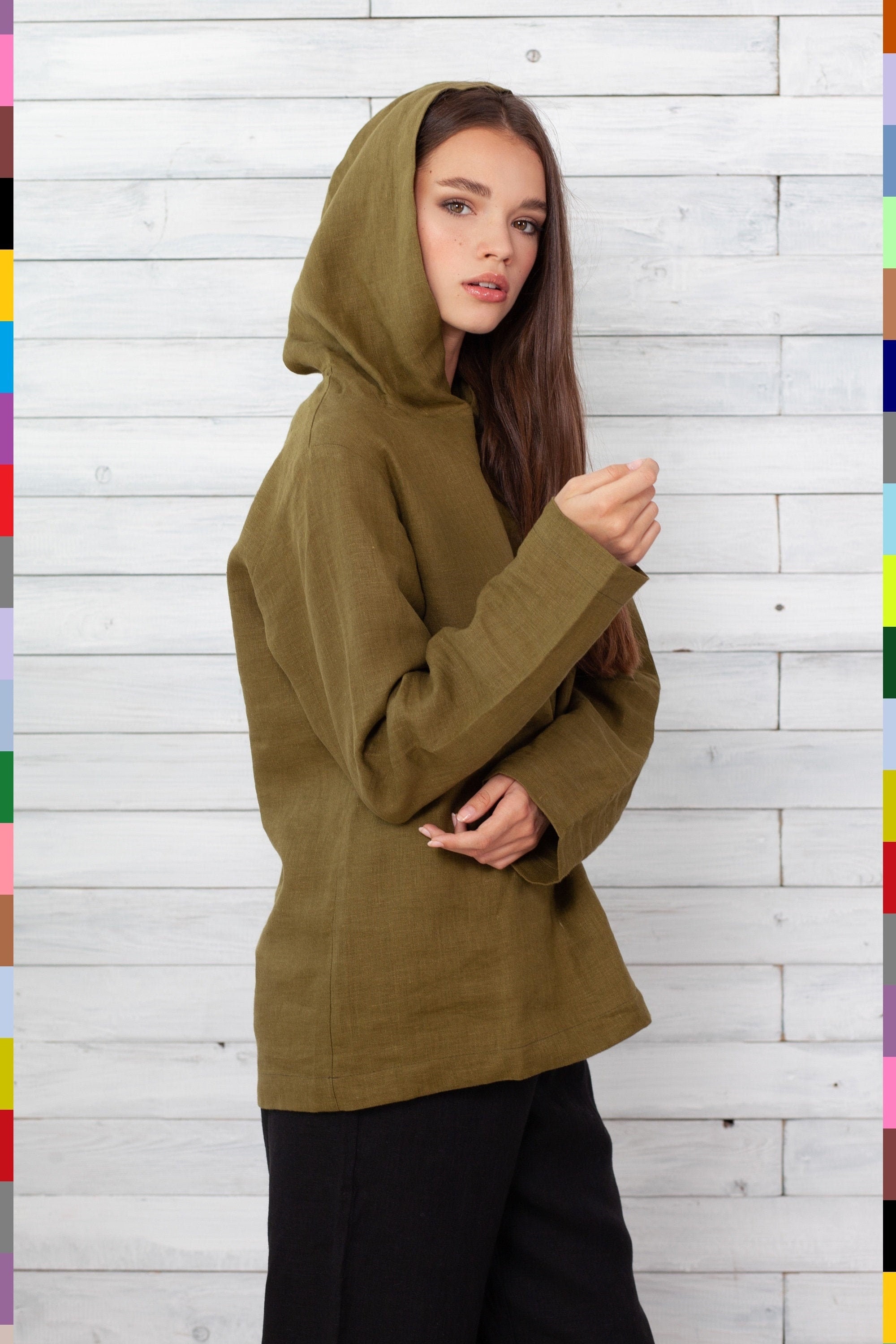 Linen Hoodie - Etsy