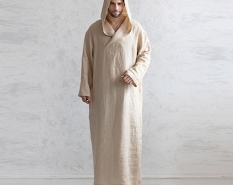 Men’s Linen Thobe. Flax Thawb. Muslim Mens Wear. Ramadan Thobes. Islamic Halal Fashion.