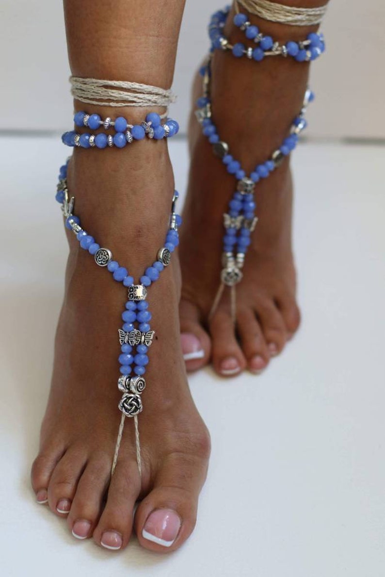 Barefoot Sandals Beach Wedding Foot Jewelry Boho Jewelry Etsy