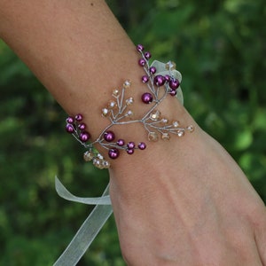 Lavender Corsage and boutonniere set wedding boutonniere for men purple corsage prom flower wrist corsage bridesmaid corsage