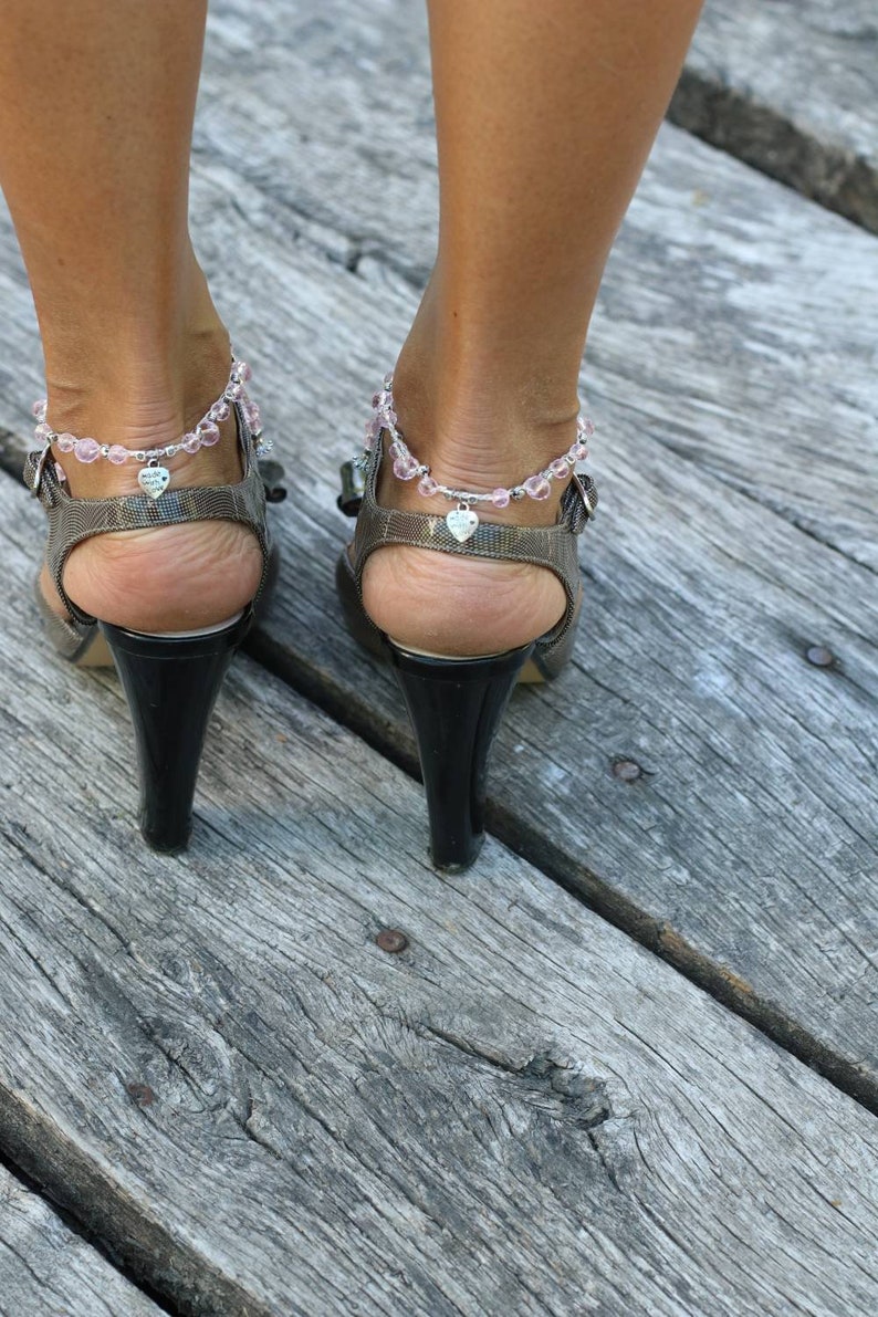 Sandals barefoot beach wedding foot jewelry boho jewelry bracelet mandala metal pink yoga gypsy