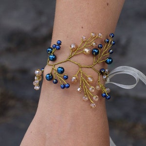 Royal blue Corsage and boutonniere set flower prom corsage prom flower wrist corsage bridal wrist corsage girl corsage bridesmaid corsage