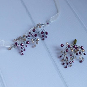 Lavender Corsage and boutonniere set wedding boutonniere for men purple corsage prom flower wrist corsage bridesmaid corsage purple corsage