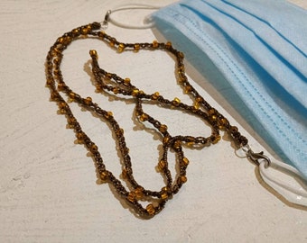 Gold Mask holder mask chain eyeglasses chain eyeglass holder glasses stand mask lanyard beaded glasses chain eyeglass chain face mask chain