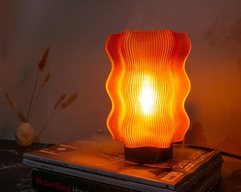 スペースエイジ XーLAMP デザイン ポストモダン オレンジ ランプ ポップアートオレンジスペースエイジテーブルランプ、レトロ