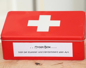First aid - comfort box for young and old