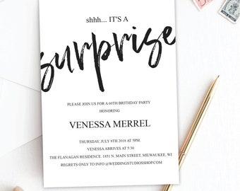 surprise invitation etsy