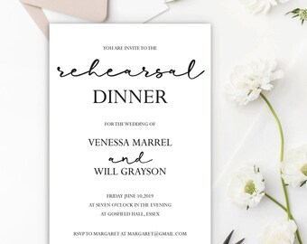 rehearsal dinner invitation template etsy
