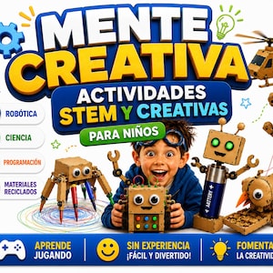 Kids STEM Activity Bundle: Robotics, Science, Coding & Recycled Crafts PDF | Mente Creativa