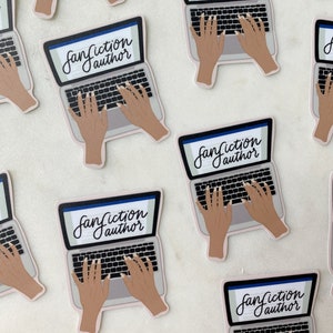 FanFiction Author Sticker, Fandom, Bookish, WattPad, Kindle, Writer, AO3, Matte Vinyl Sticker, Laptop, Self-Publish, Books, Reading, BookTok