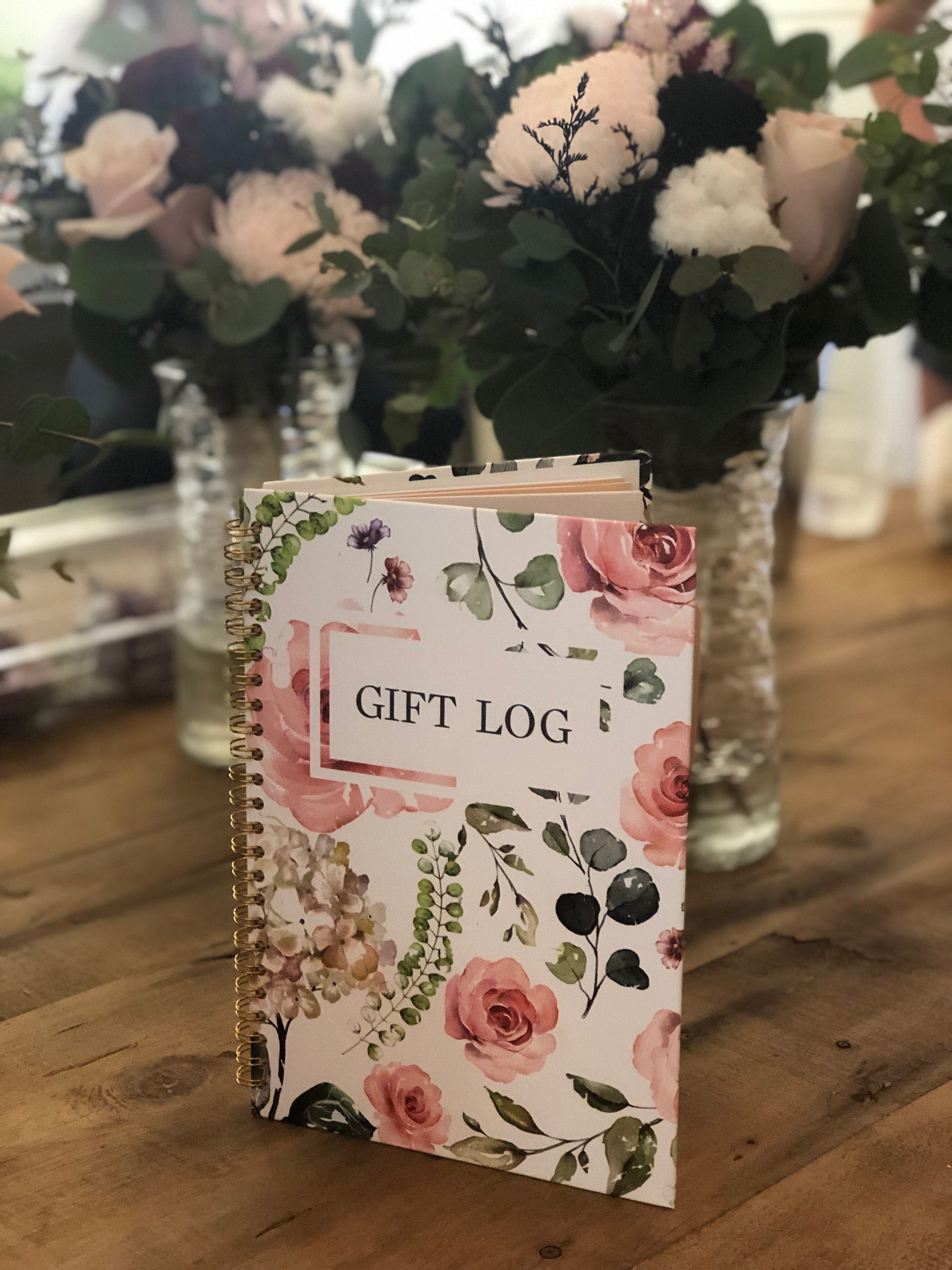 Bridal Gift Tracker Gift Log Book Bridal Shower Wedding Etsy