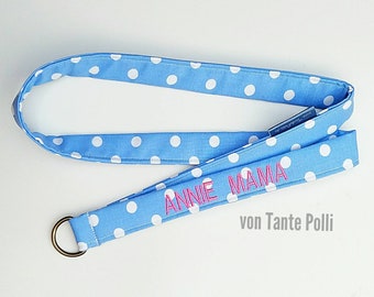 Porte-clés Lanyard Name-Phrase-Personalized-Lanyard Lanyard Lanyard Lanyard Pointillé, Rose Brodé