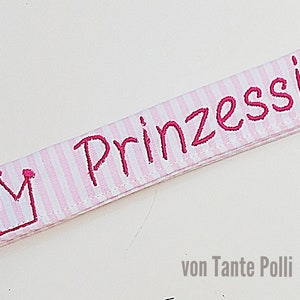 Schlüsselband rosa, pink bestickt