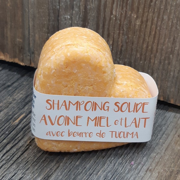 Oats Honey and Milk - Solid handmade perfumed shampoo in Quebec, Solid shampoo bar handmade