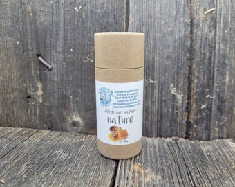 Sans Parfum (compostable cardboard tube) - Natural deodorant handmade in Quebec, handmade natural deodorant, zero waste
