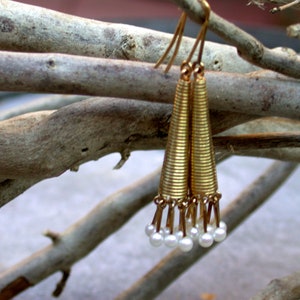 Perlen-Ohrhänger, 750 er Gold, 18 ct Gelbgold, Zuchtperlen Bild 4