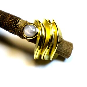 WELLEN Ring mit Stern-Saphir, 18 ct Gold, 750 er Gelbgold, Saphir-Ring Bild 5