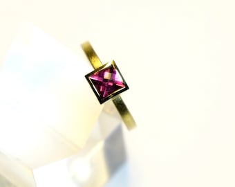 Rosa Turmalin-Ring, 750er Gold, 18 ct
