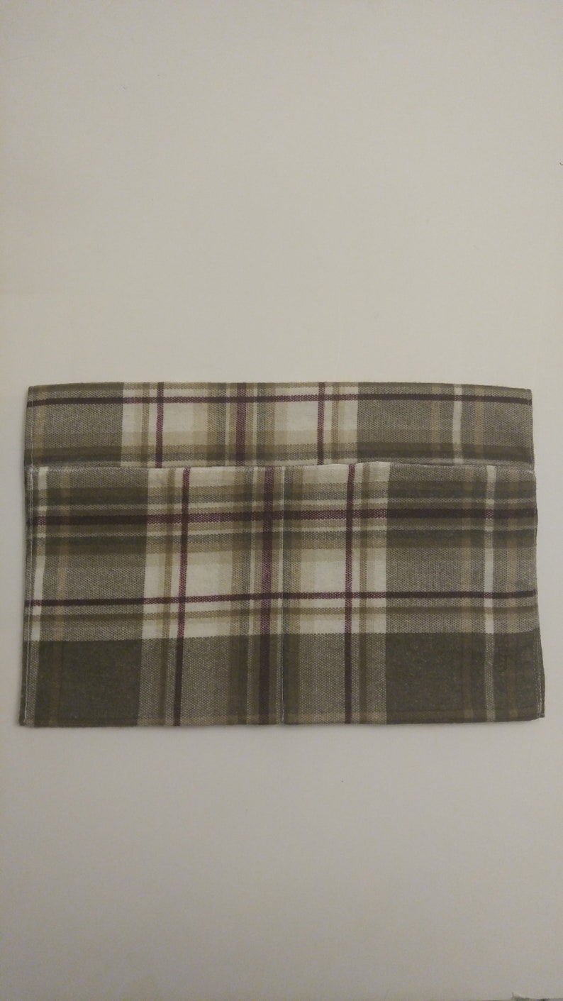 4 Pocket Wheelchair Walker Bag Mens Womens In Plaid Flannel