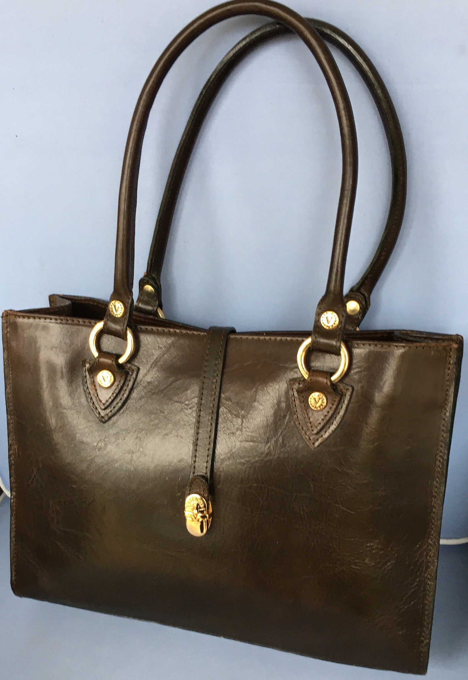 Valentina Made in Italy Genuine Leather Tote Etsy