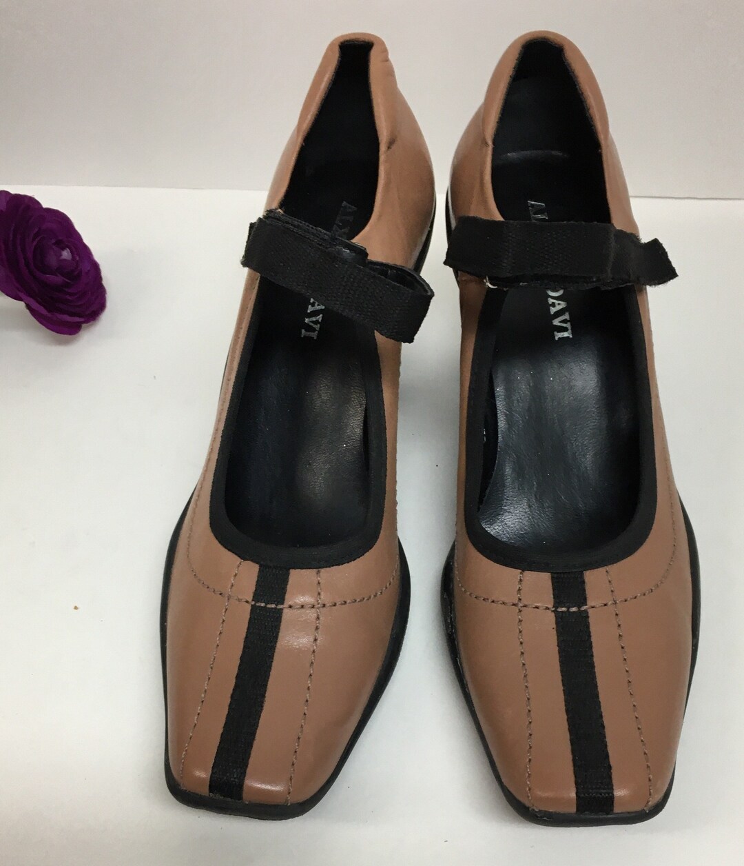 Vintage Square Toe Mary Jane Shoes Size 7 Etsy