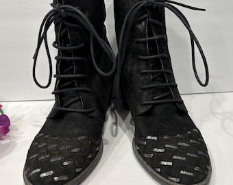 Vintage 80s 90s Motorcycle Western Punk Boots Men 7 Women 8.5