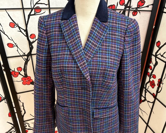 Talbots Houndstooth Jacket Size 8 - image 1