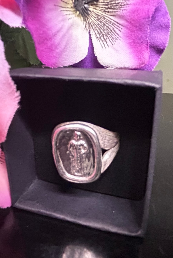 Mens Silver Signet Ring/Jewelry For Men/Greek Myth