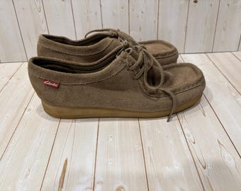 Vintage Clarks Originals Wallabee Style Shoes / Butter Milk Lemon