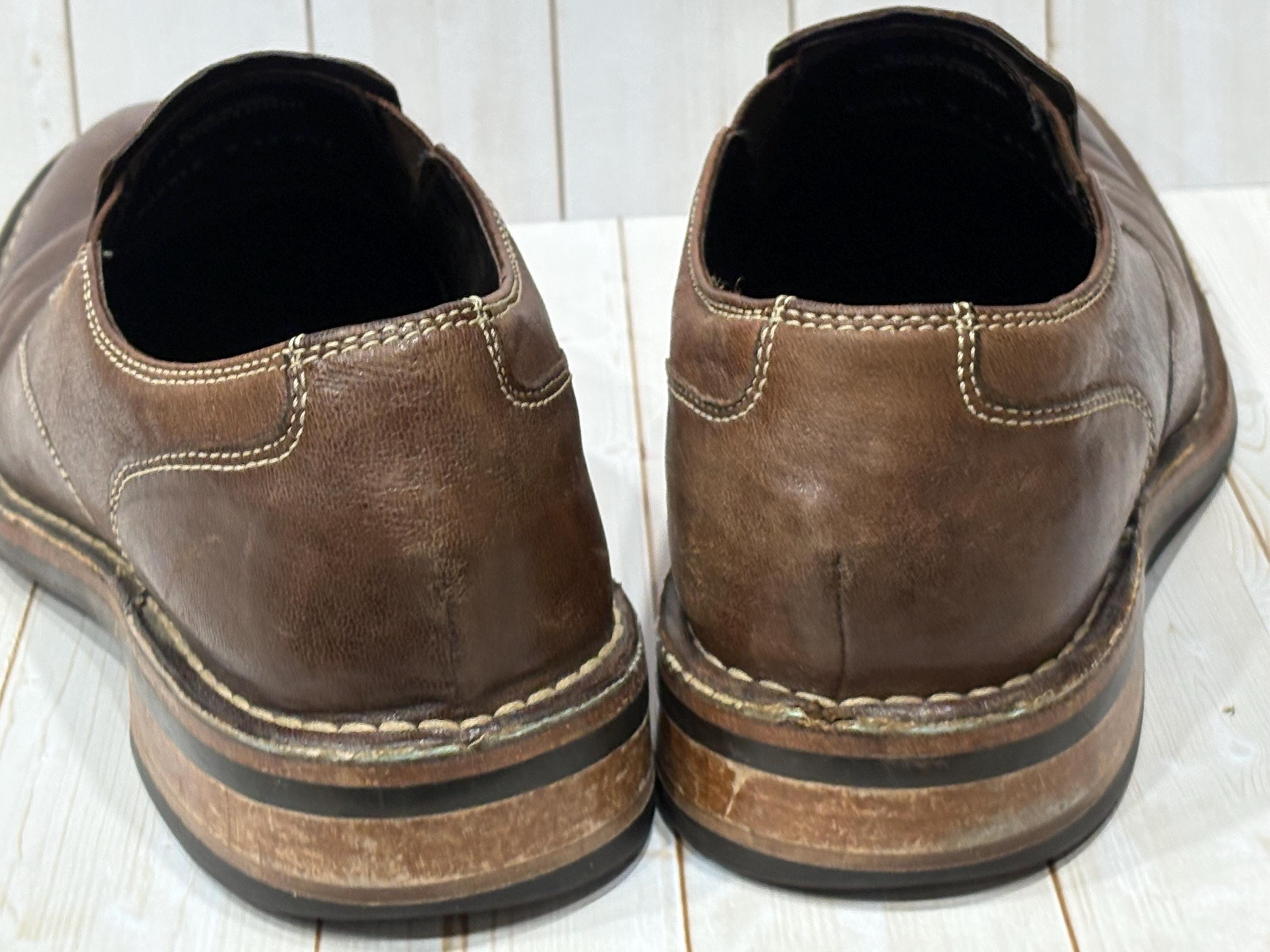Mens Cole Haan Nike Air Brown Leather Slip on Shoes Size 9 