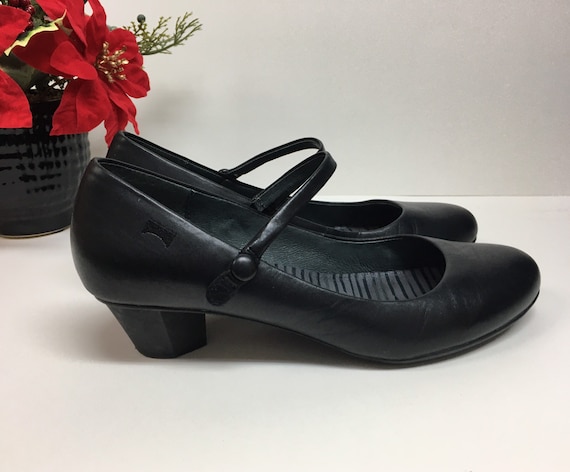 Black Camper Mary Jane Shoes Size 6