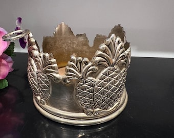 Hollywood Regency Silverplate Mid Century Bottle Coaster By Godinger