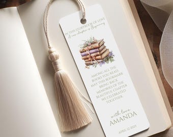 Book Themed Bridal Shower Bookmark Favor, Bridal Shower Favor, A New Chapter Bridal Shower Bookmark, Book Themed, Editable Printable