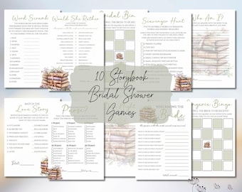 Book Themed Bridal Shower Games, Book Bridal Shower, Book Themed Games, Books Bridal Shower, Book Themed Shower Games, Digital, Printable