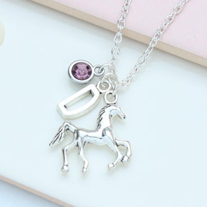 Personalised Horse Necklace - Horse Lover Gift. Horse Girl. Equestrian Necklace. Pony Jewellery.