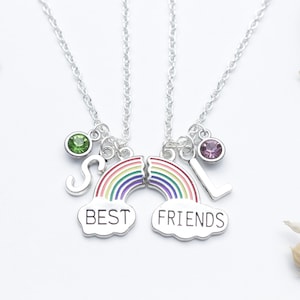 2X Matching Necklace for Best Friends Personalized Magnet Heart Pendant  Necklace Engraved Gift for Kid Children